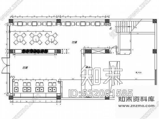 施工图简约小清新快餐厅室内装修施工图含效果cad施工图下载【ID:532001585】