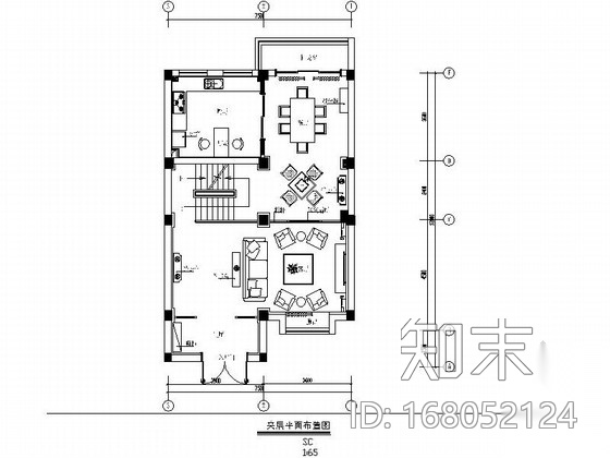 [丹阳]环境舒适小区三层别墅室内装修图（含效果）cad施工图下载【ID:168052124】