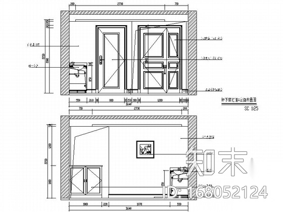 [丹阳]环境舒适小区三层别墅室内装修图（含效果）cad施工图下载【ID:168052124】