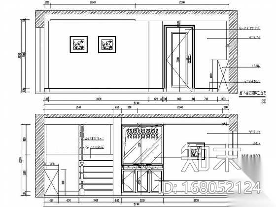 [丹阳]环境舒适小区三层别墅室内装修图（含效果）cad施工图下载【ID:168052124】