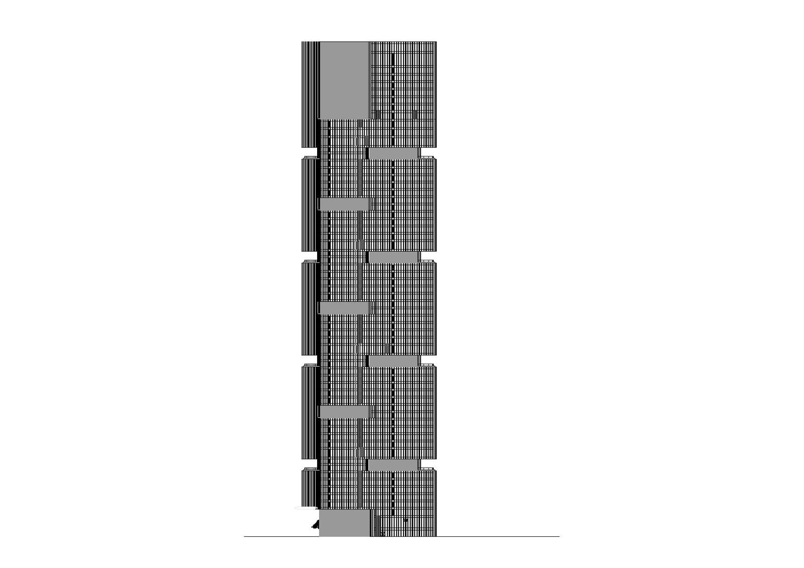 [河南]郑州绿地中央广场现代风高层综合体办公建筑施工图...cad施工图下载【ID:149934152】