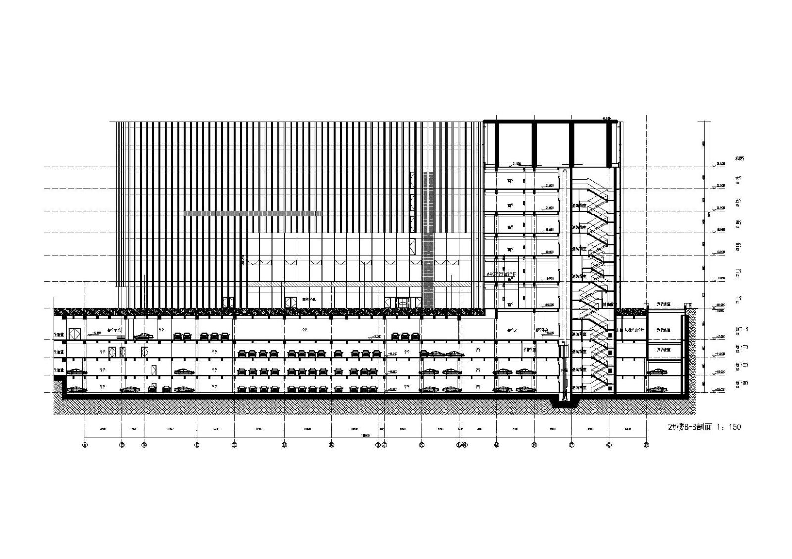 [河南]郑州绿地中央广场现代风高层综合体办公建筑施工图...cad施工图下载【ID:149934152】