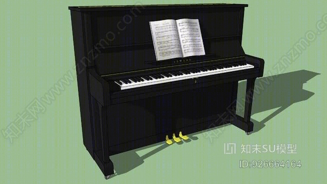 雅马哈立式钢琴SU模型下载【ID:926664164】