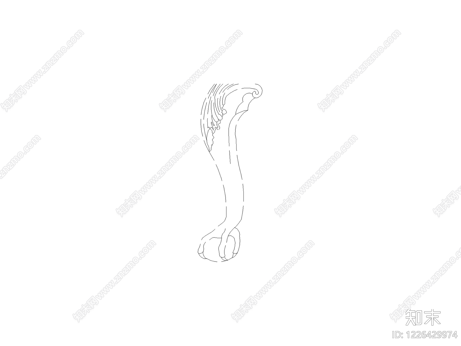 雕塑装饰构件cad施工图下载【ID:1226429974】