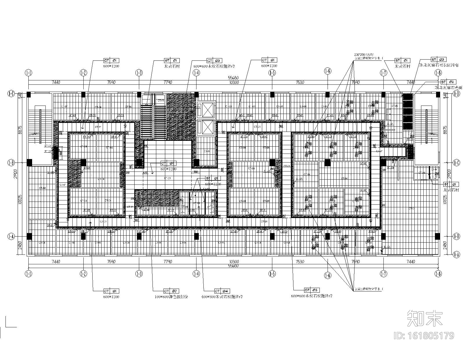 现代洗浴会所足疗馆空间设计施工图cad施工图下载【ID:161805179】