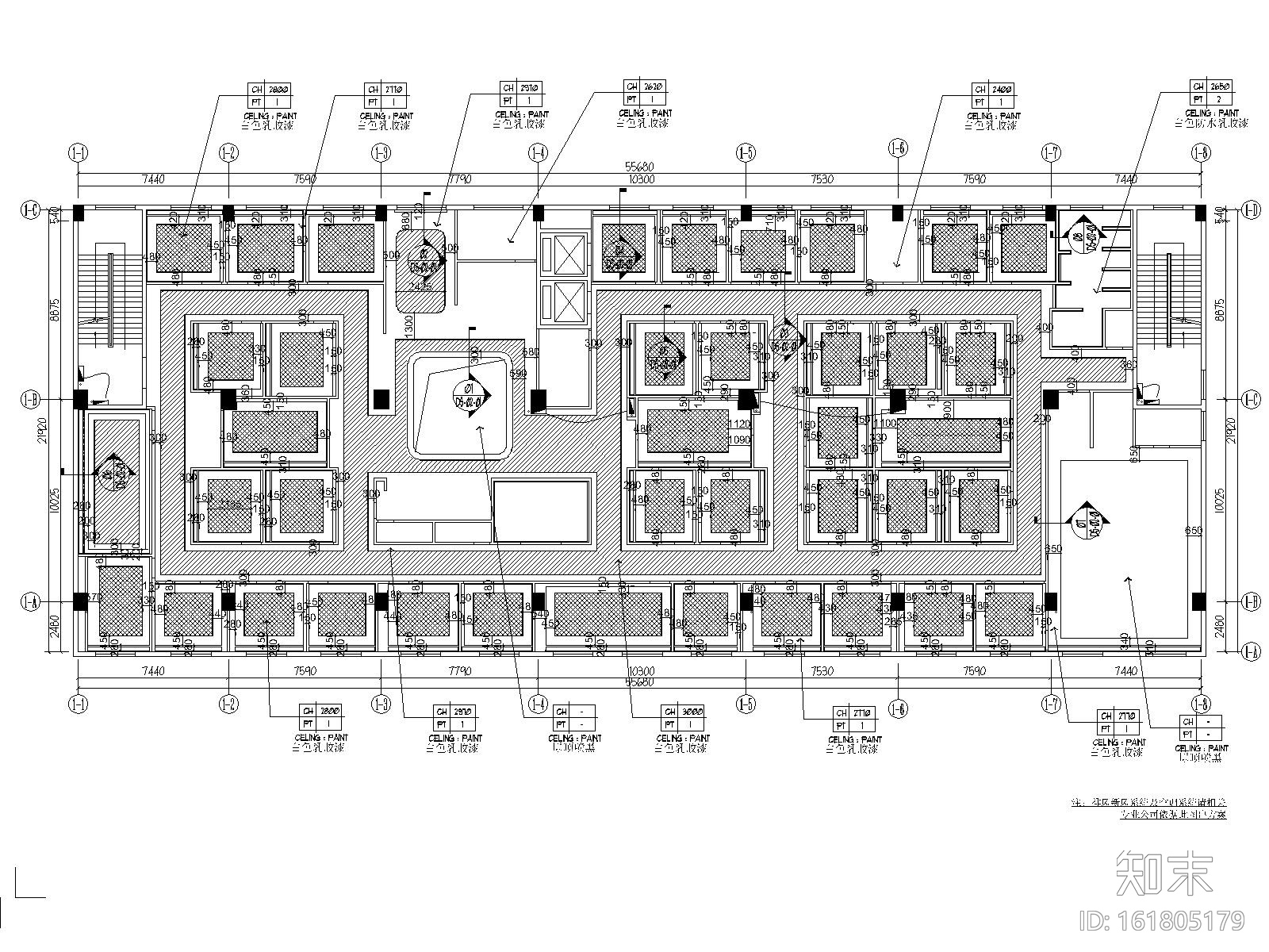 现代洗浴会所足疗馆空间设计施工图cad施工图下载【ID:161805179】