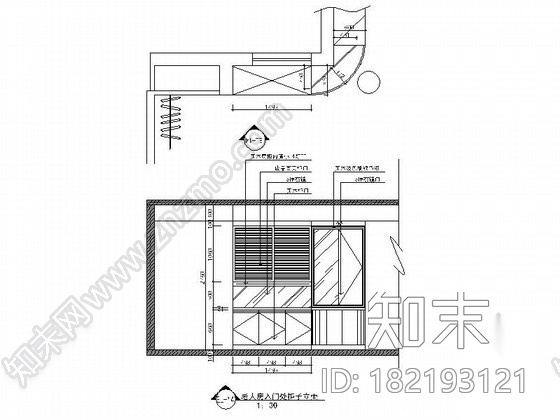 [厦门]欧式四室两厅居室完整施工图cad施工图下载【ID:182193121】