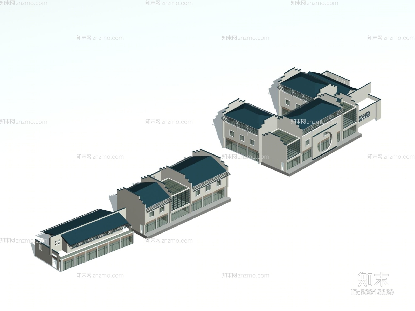 户外中式古建筑723D模型下载【ID:50915669】