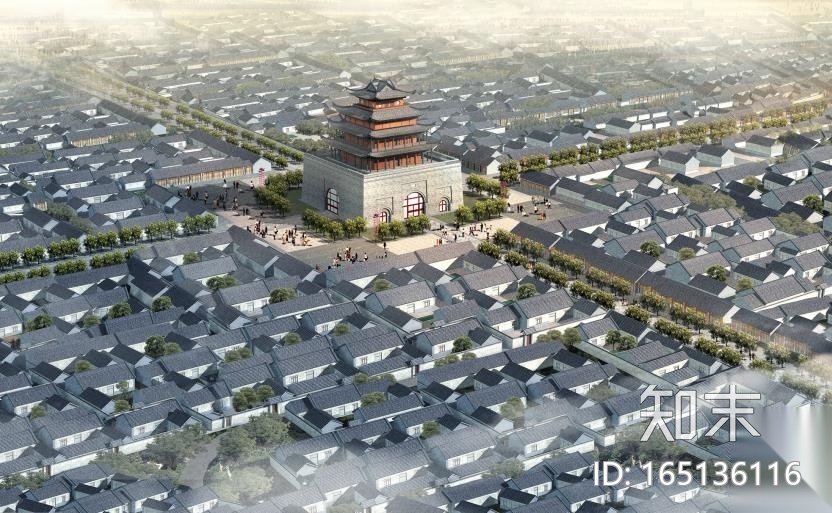 [山东]聊城市古城区保护与整治规划设计方案文本cad施工图下载【ID:165136116】