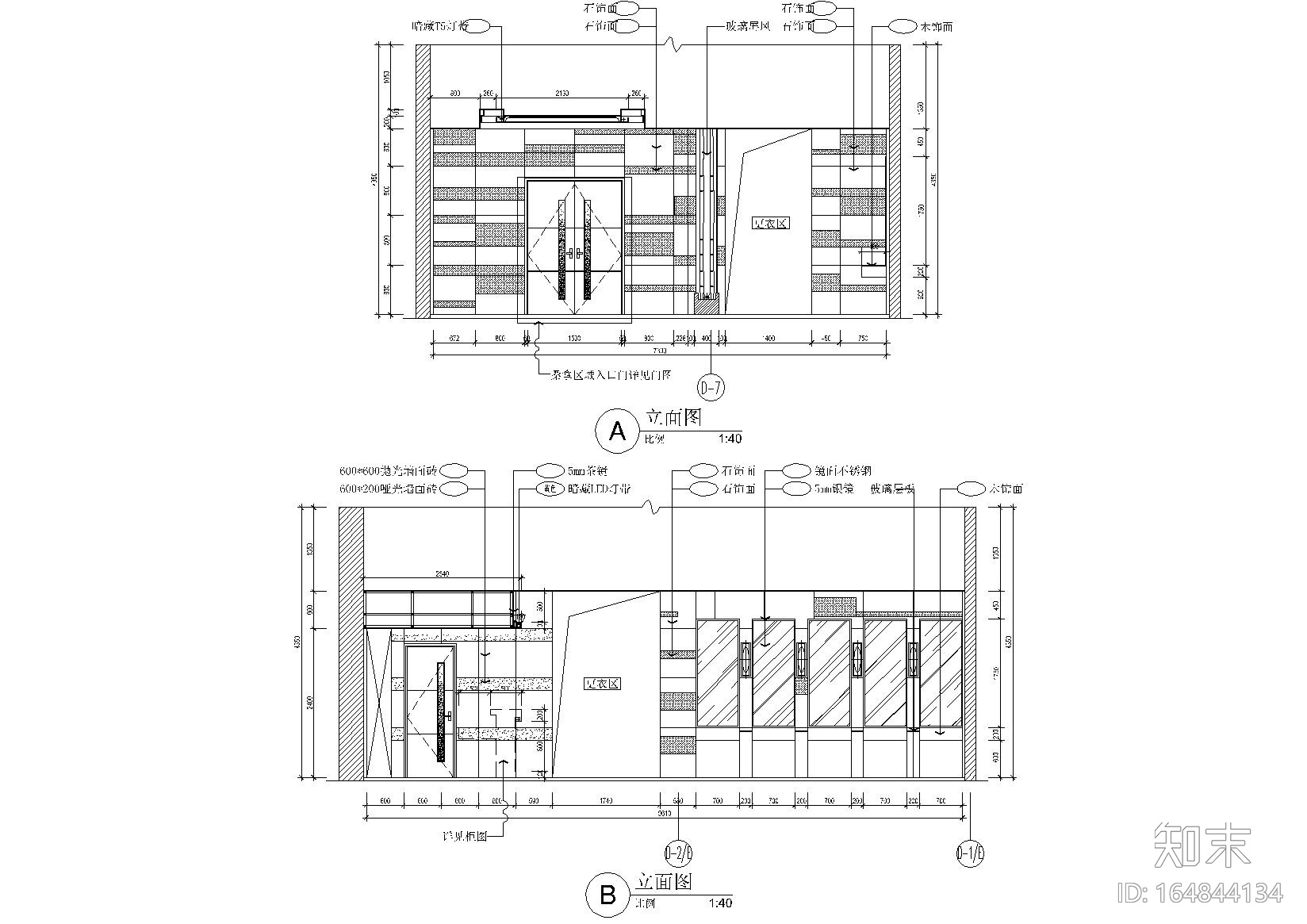 [河南]桑拿足疗洗浴中心休闲会所设计施工图cad施工图下载【ID:164844134】