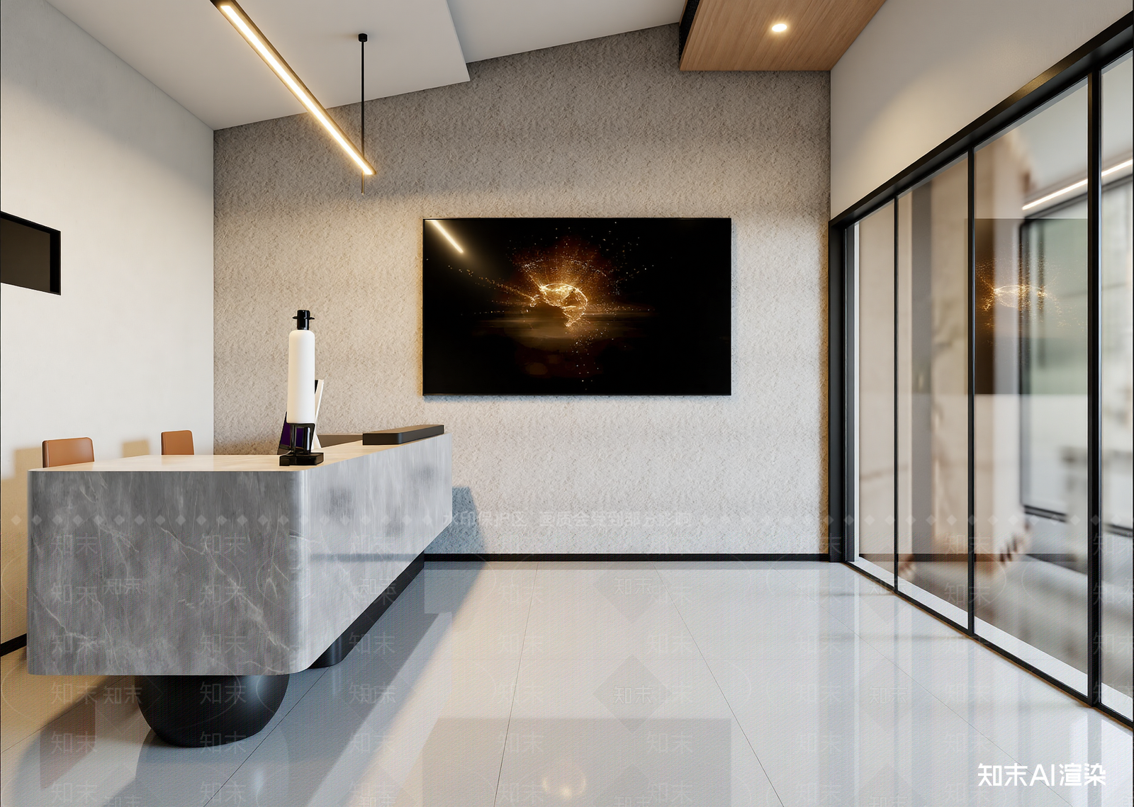 现代接待室3D模型下载【ID:1214149555】