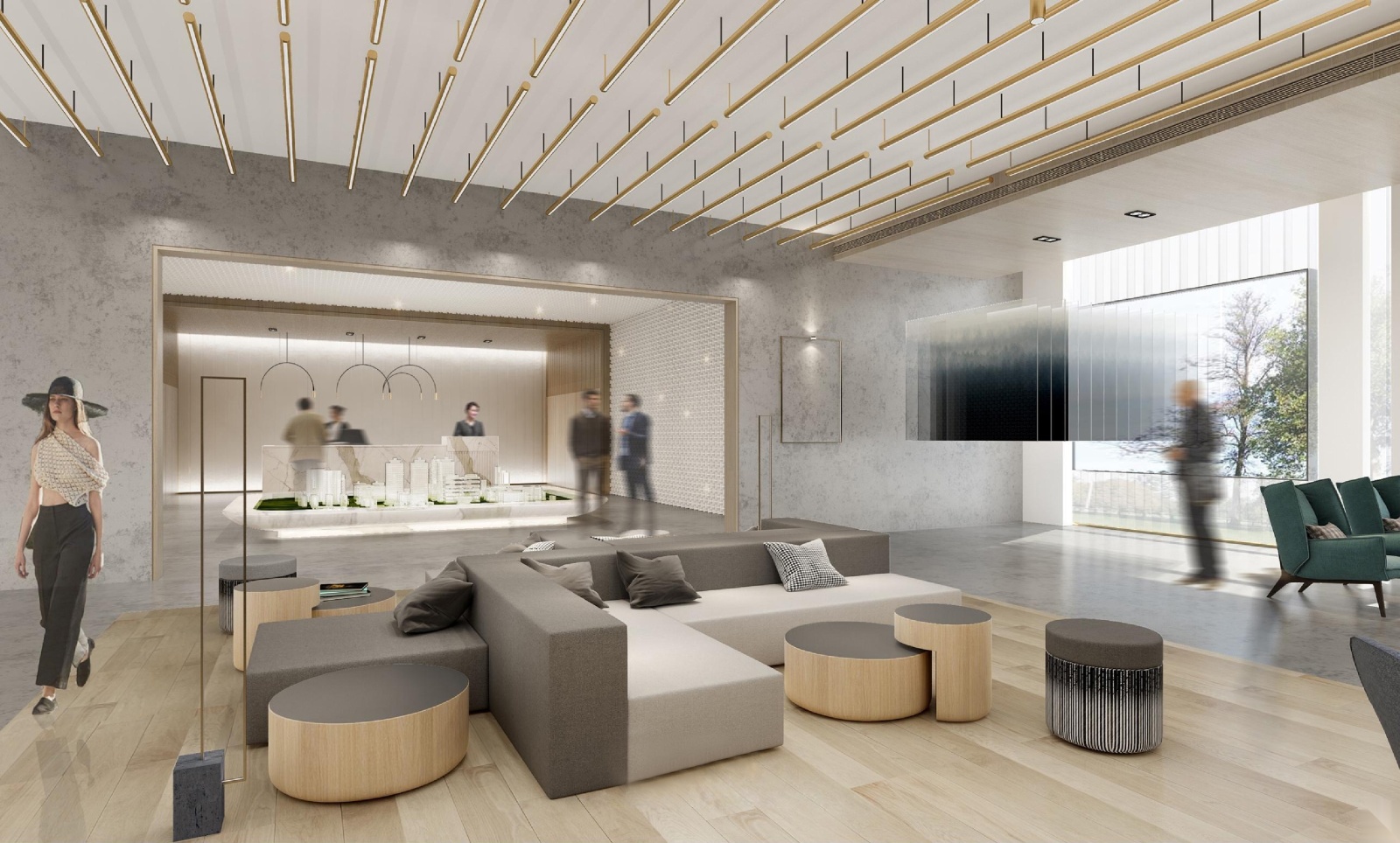 [江苏]集艾G&A-南京华润国际社区售楼处CAD施工图cad施工图下载【ID:160704147】