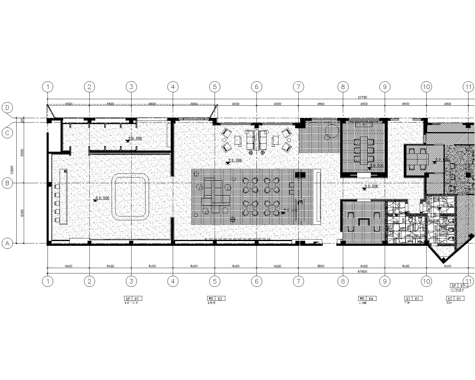 [江苏]集艾G&A-南京华润国际社区售楼处CAD施工图cad施工图下载【ID:160704147】