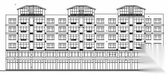 河北省某底商住宅楼建筑方案图cad施工图下载【ID:149844190】