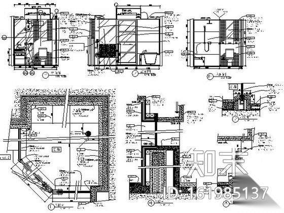 [成都]高档商务酒店标准客房T8施工图cad施工图下载【ID:161985137】