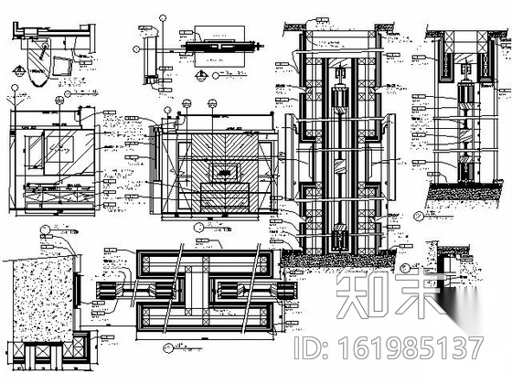 [成都]高档商务酒店标准客房T8施工图cad施工图下载【ID:161985137】