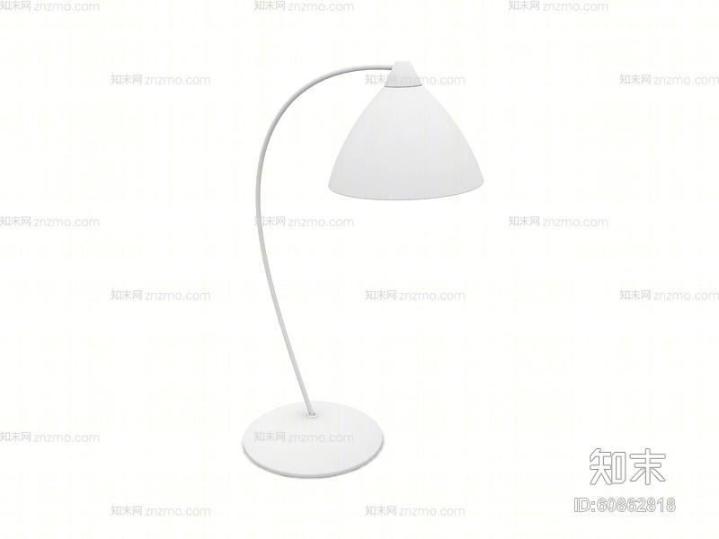现代白模台灯3D模型下载【ID:60862818】