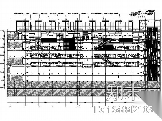 [沈阳]大型商业购物中心室内施工图cad施工图下载【ID:164842105】