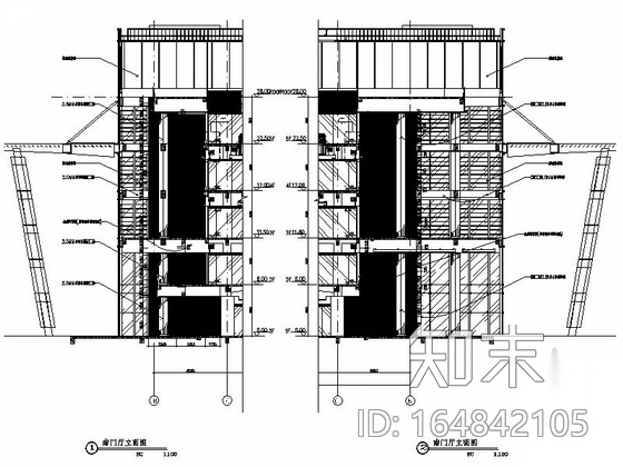 [沈阳]大型商业购物中心室内施工图cad施工图下载【ID:164842105】