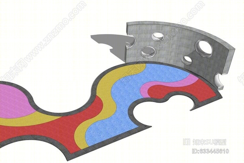 儿童攀爬墙SU模型下载【ID:633445610】