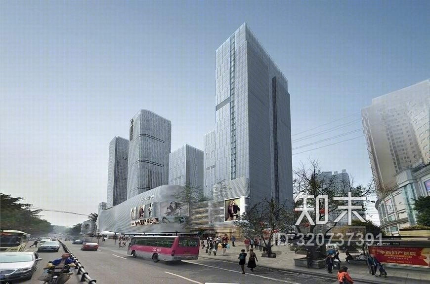 重庆中迪广场SU模型下载【ID:320737391】