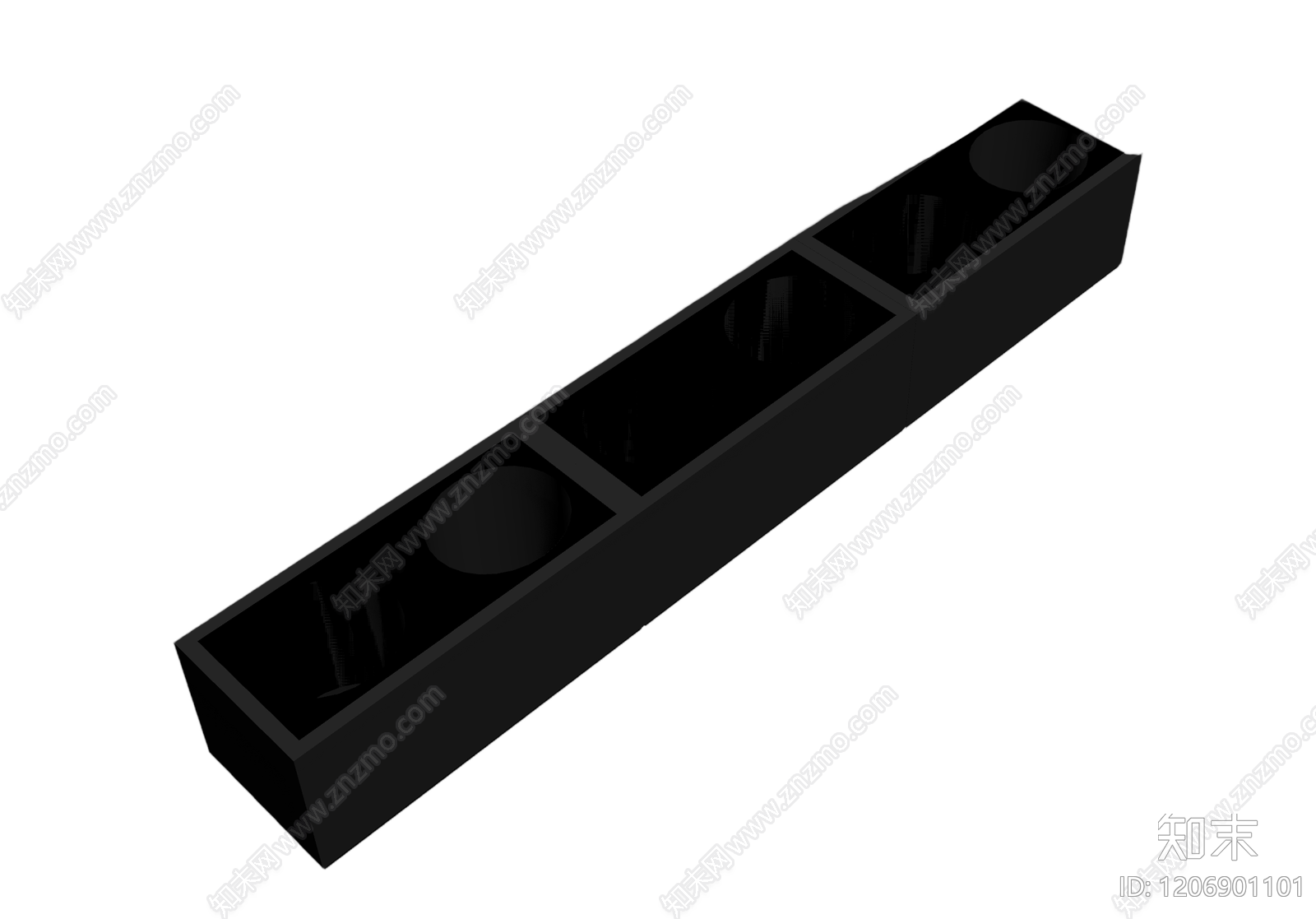 长条形灯槽组件3D模型下载【ID:1206901101】