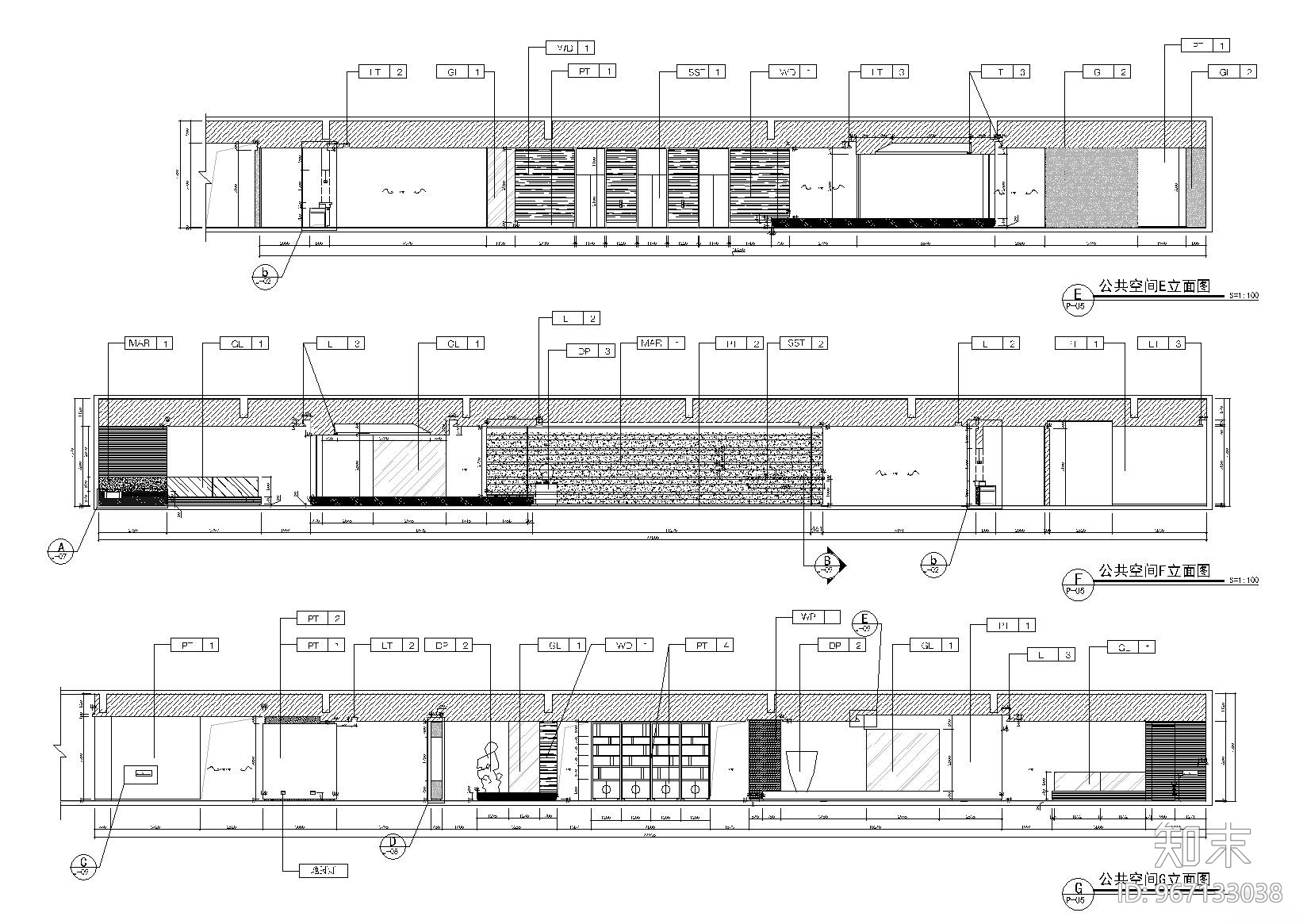 曾建龙办公室CAD全套施工图+效果图cad施工图下载【ID:967133038】