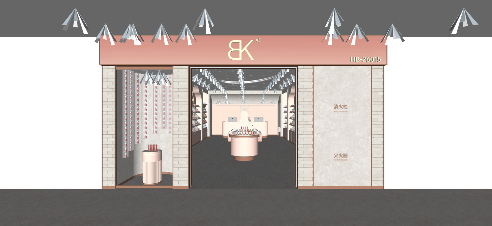 现代化妆品展台SU模型下载【ID:1222129492】