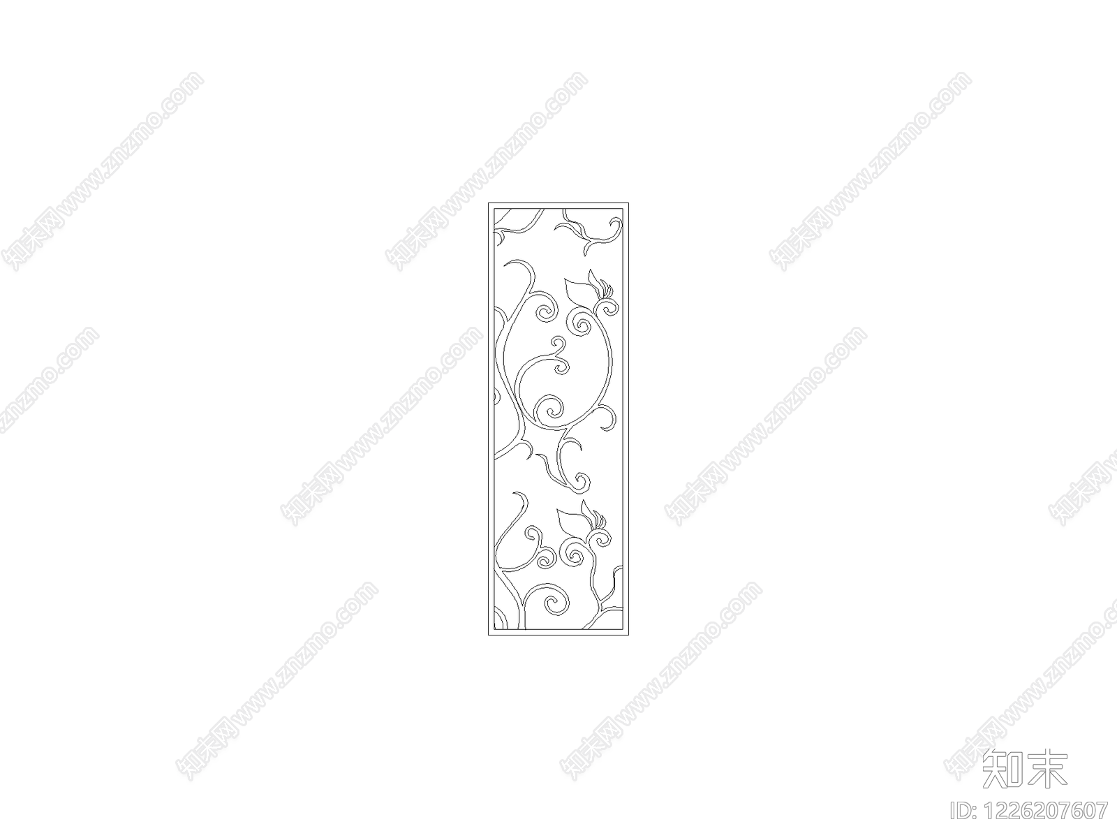 格栅装饰构件CAD图纸