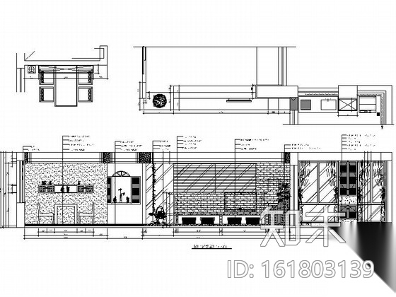 清新简约地中海三居室样板房装修施工图（含效果）cad施工图下载【ID:161803139】