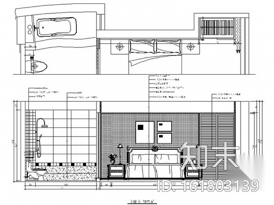 清新简约地中海三居室样板房装修施工图（含效果）cad施工图下载【ID:161803139】