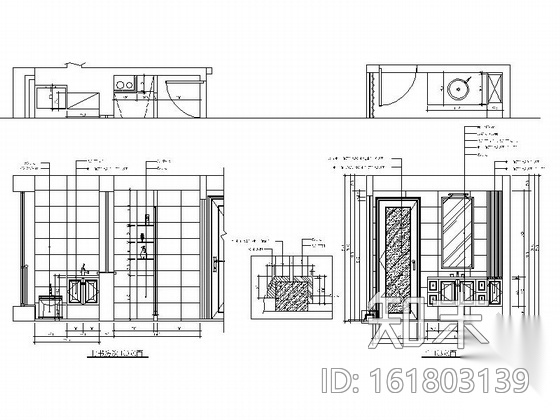 清新简约地中海三居室样板房装修施工图（含效果）cad施工图下载【ID:161803139】