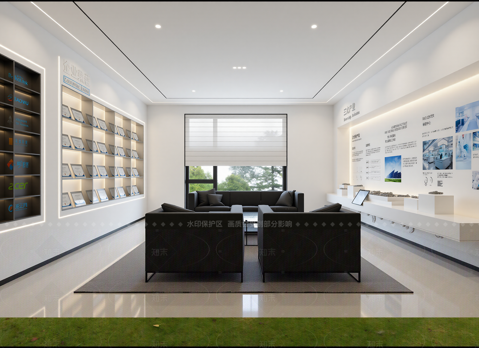 现代企业文化展厅3D模型下载【ID:1214970646】