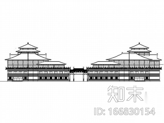 仿古建施工图下载【ID:166830154】