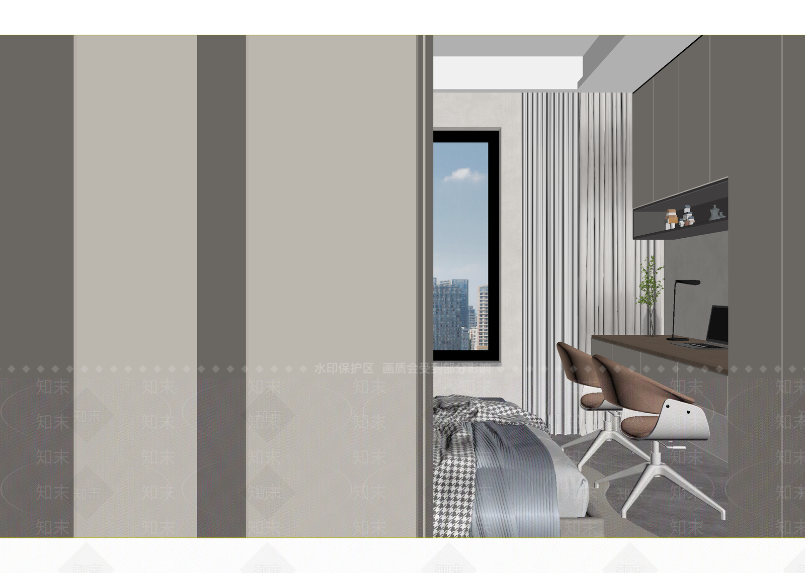现代酒店客房3D模型下载【ID:1215039802】