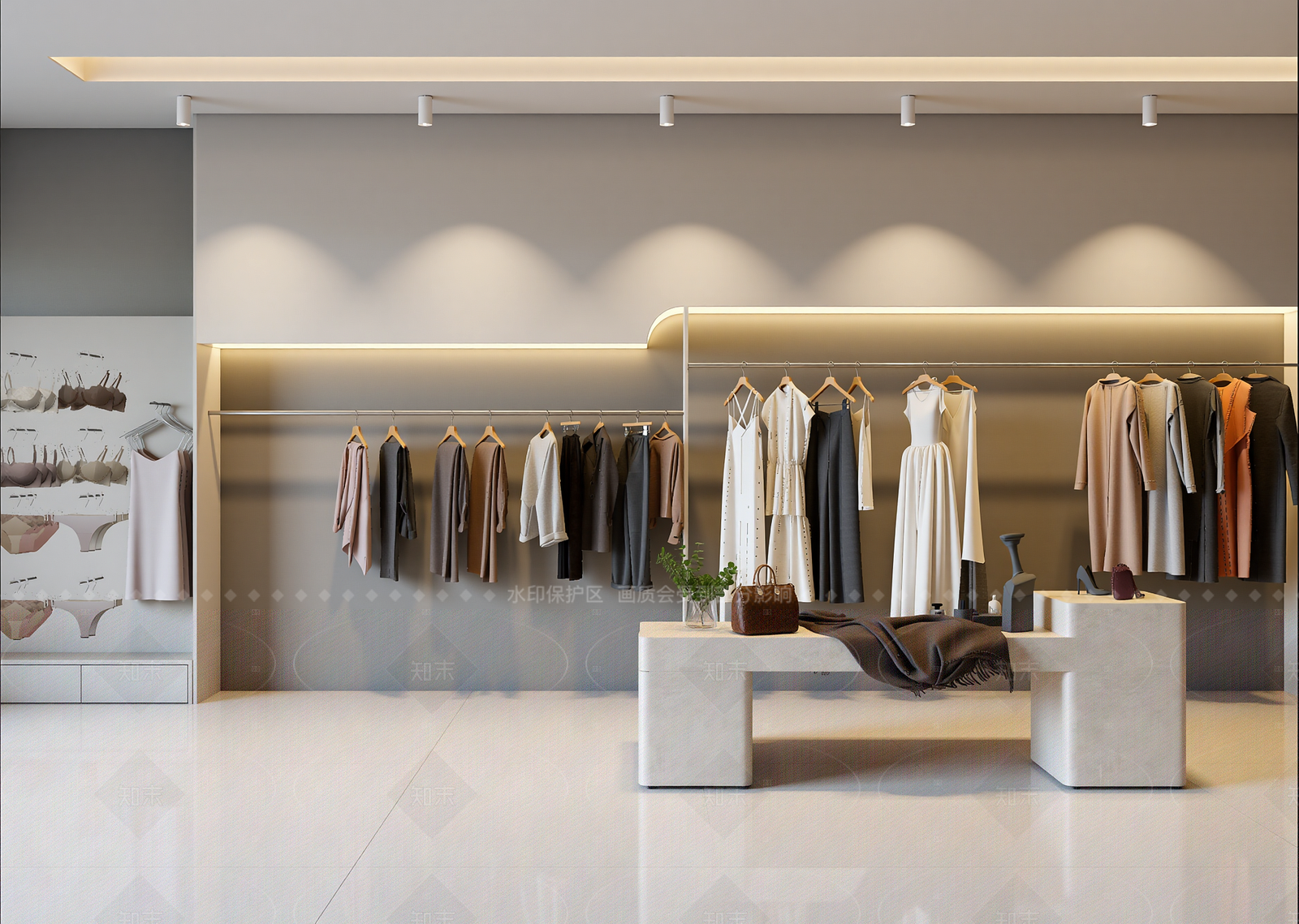 现代服装展厅3D模型下载【ID:1214945835】