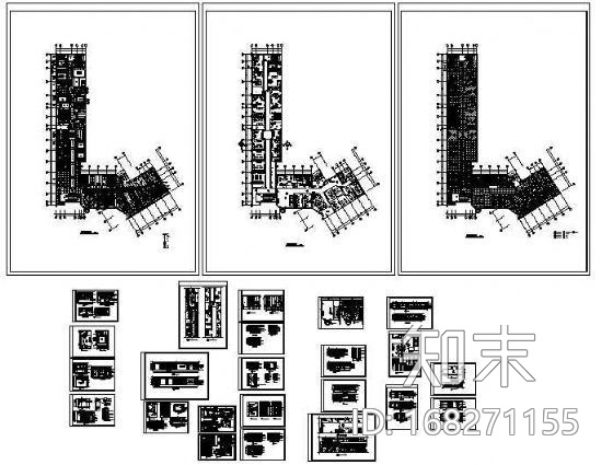 某国际大酒店第三楼装修图cad施工图下载【ID:168271155】