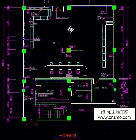 营业厅装修施工图cad施工图下载【ID:76948106】