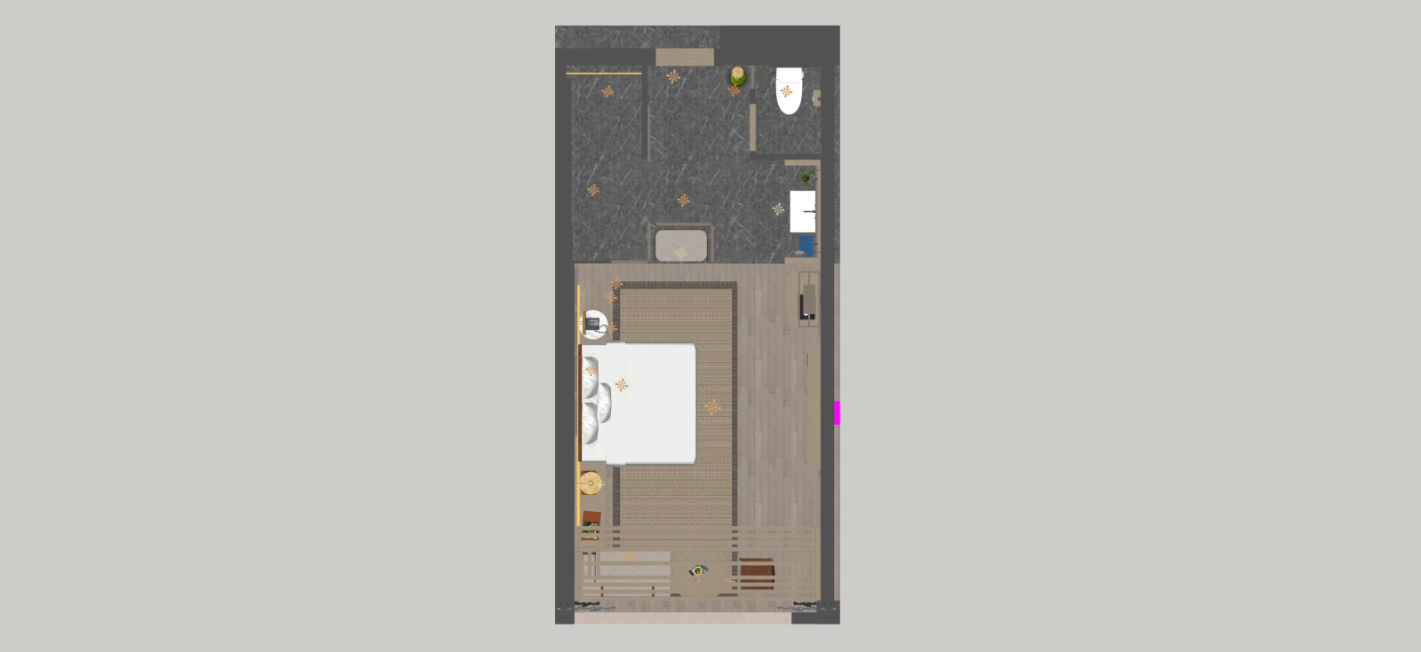 现代套房卧室SU模型下载【ID:1222282678】