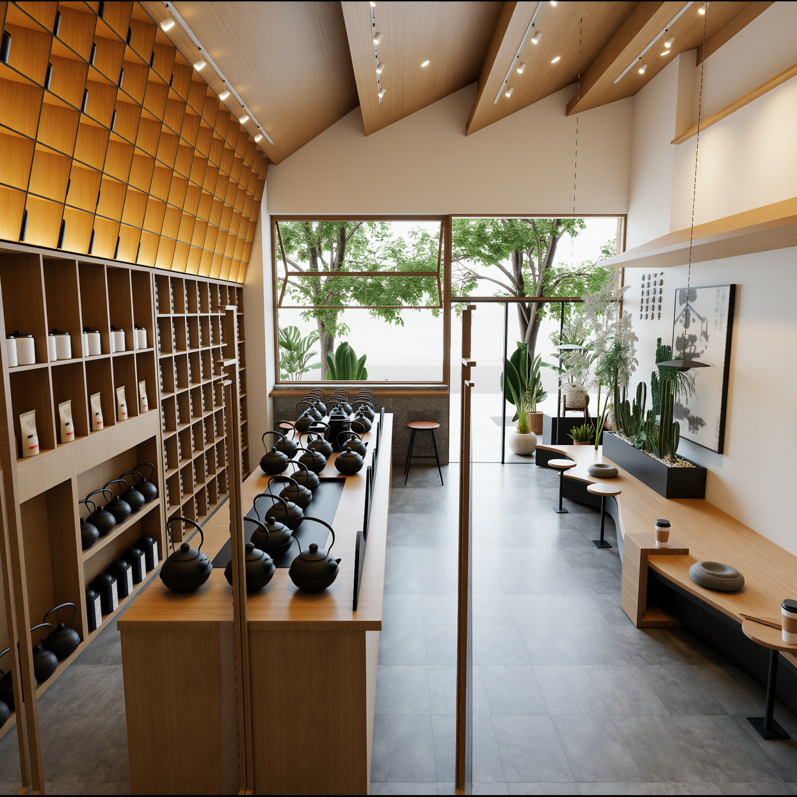 新中式茶展厅3D模型下载【ID:1215062004】