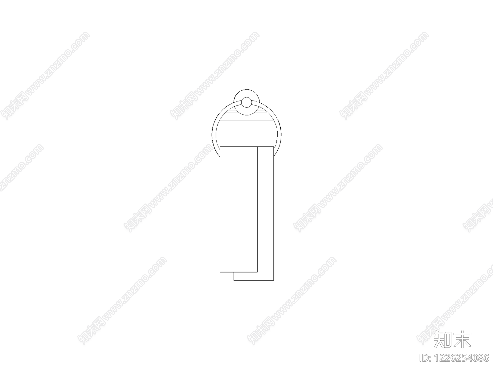 陈设类立面挂画cad施工图下载【ID:1226254086】