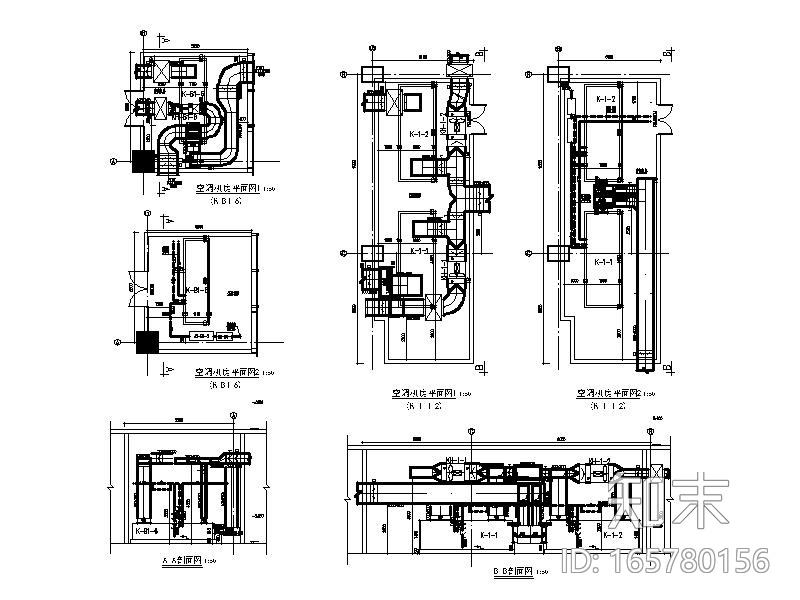 [北京]高层综合楼空调机房详图CADcad施工图下载【ID:165780156】