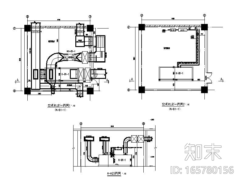 [北京]高层综合楼空调机房详图CADcad施工图下载【ID:165780156】