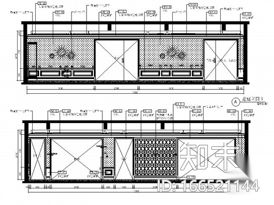 [山东]高贵典雅清新风格别墅样板间室内装修施工图（含实...cad施工图下载【ID:166521144】