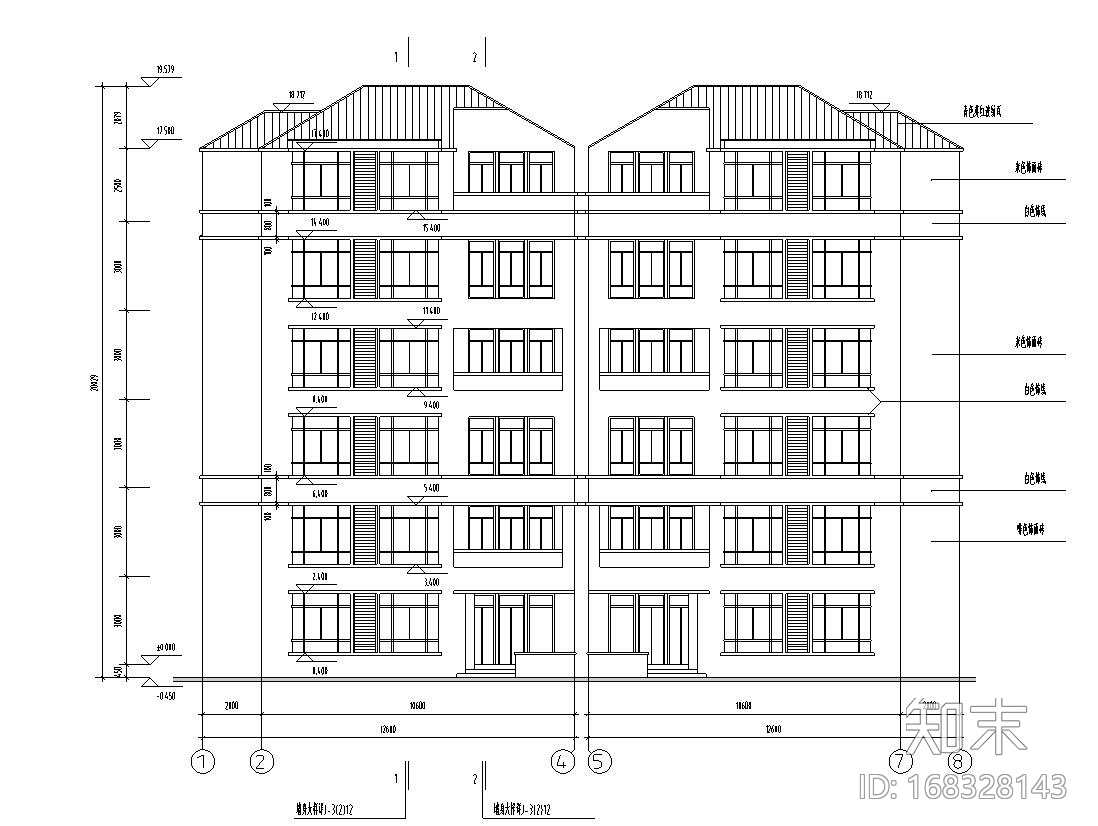 复式公寓建筑户型设计图施工图下载【ID:168328143】