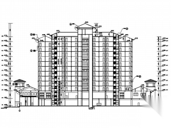 [广东]13层现代风格星级酒店建筑设计施工图cad施工图下载【ID:166724118】