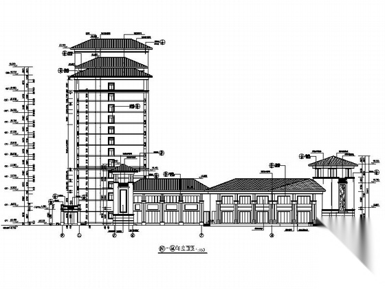 [广东]13层现代风格星级酒店建筑设计施工图cad施工图下载【ID:166724118】