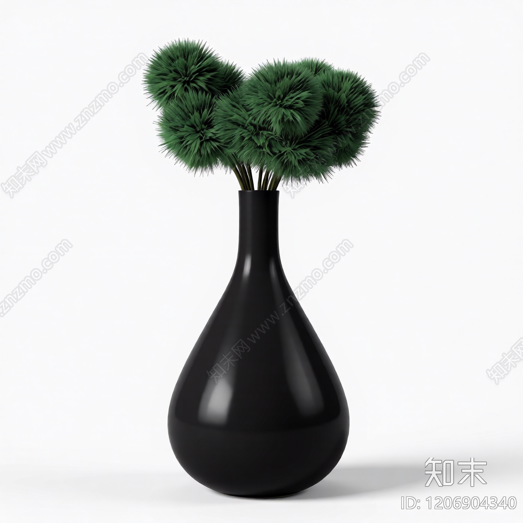 花瓶插花装饰品3D模型下载【ID:1206904340】