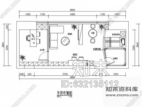 施工图深圳现代化集团实验型学校心理咨询室CAD装修图施工图下载【ID:632135112】