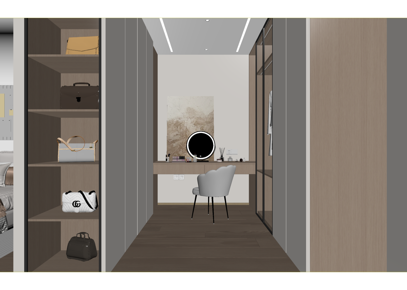 现代衣帽间3D模型下载【ID:1214628272】